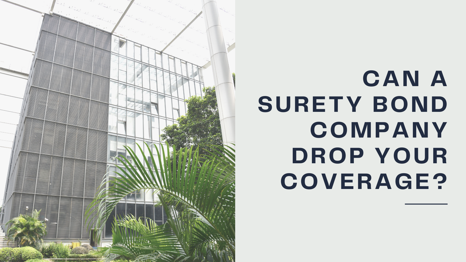 surety bond - Why do surety bonds get revoked by agencies - building exterior with plants