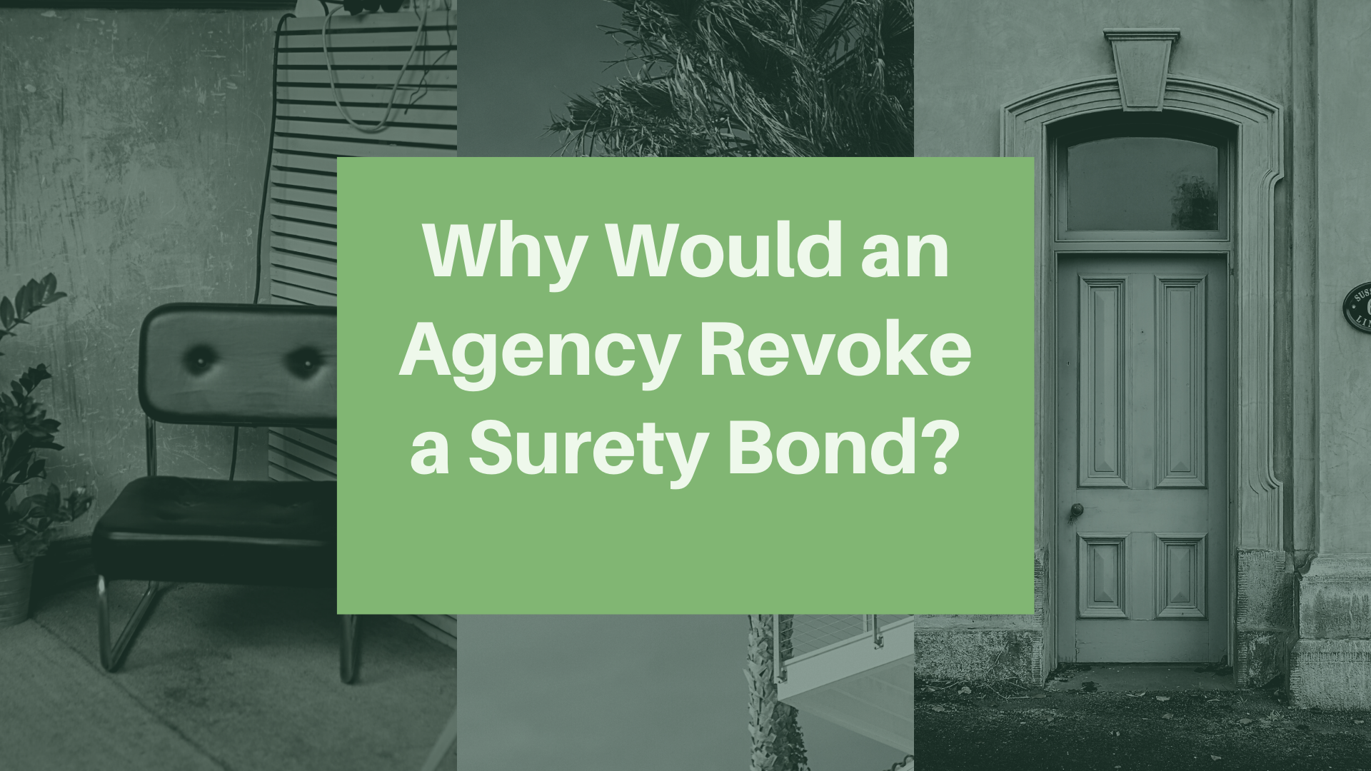 surety bond - Why do agencies revoke surety bonds - building with green text box