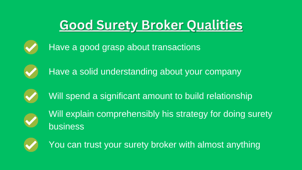 Surety Bond - Good Surety Broker Qualities