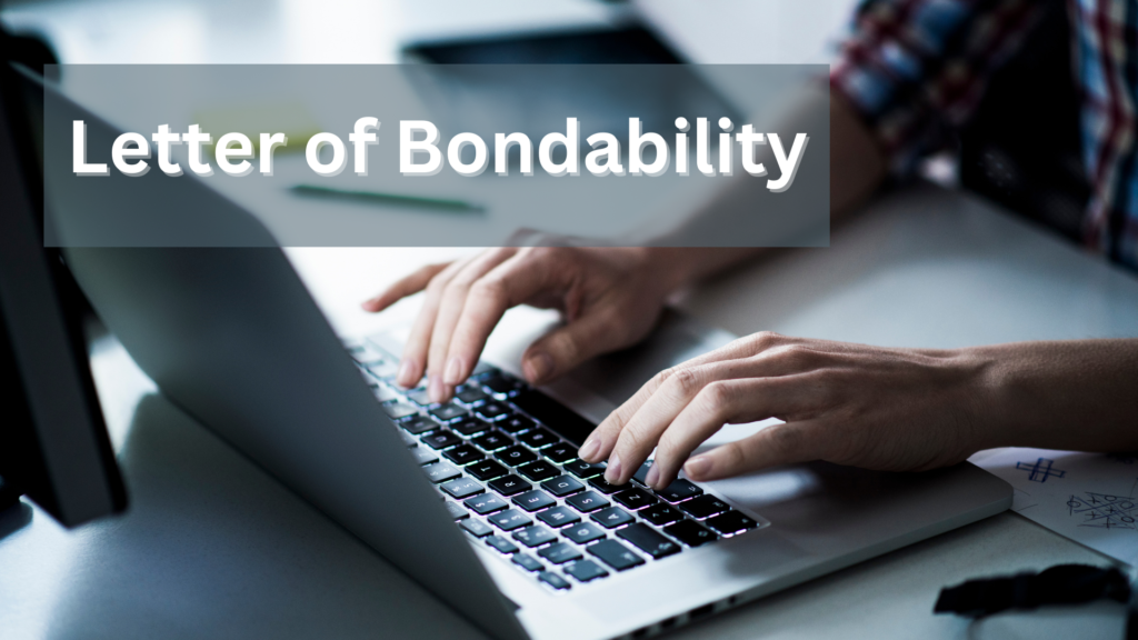 Surety Bond-Letter of Bondability