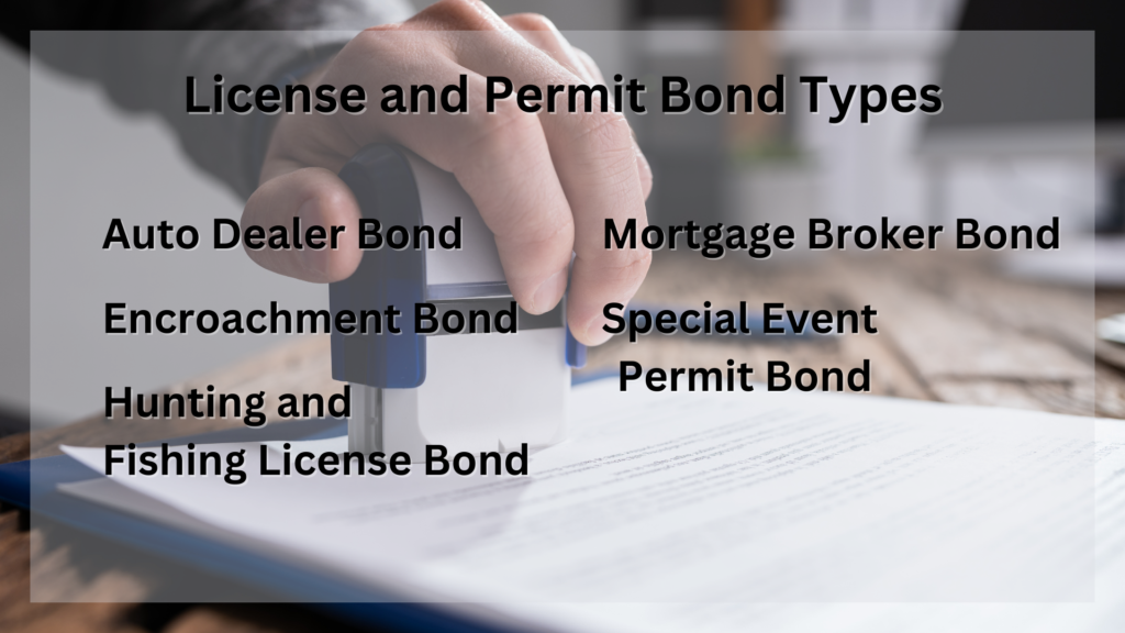 Surety Bond - License and Permit Bond Types
