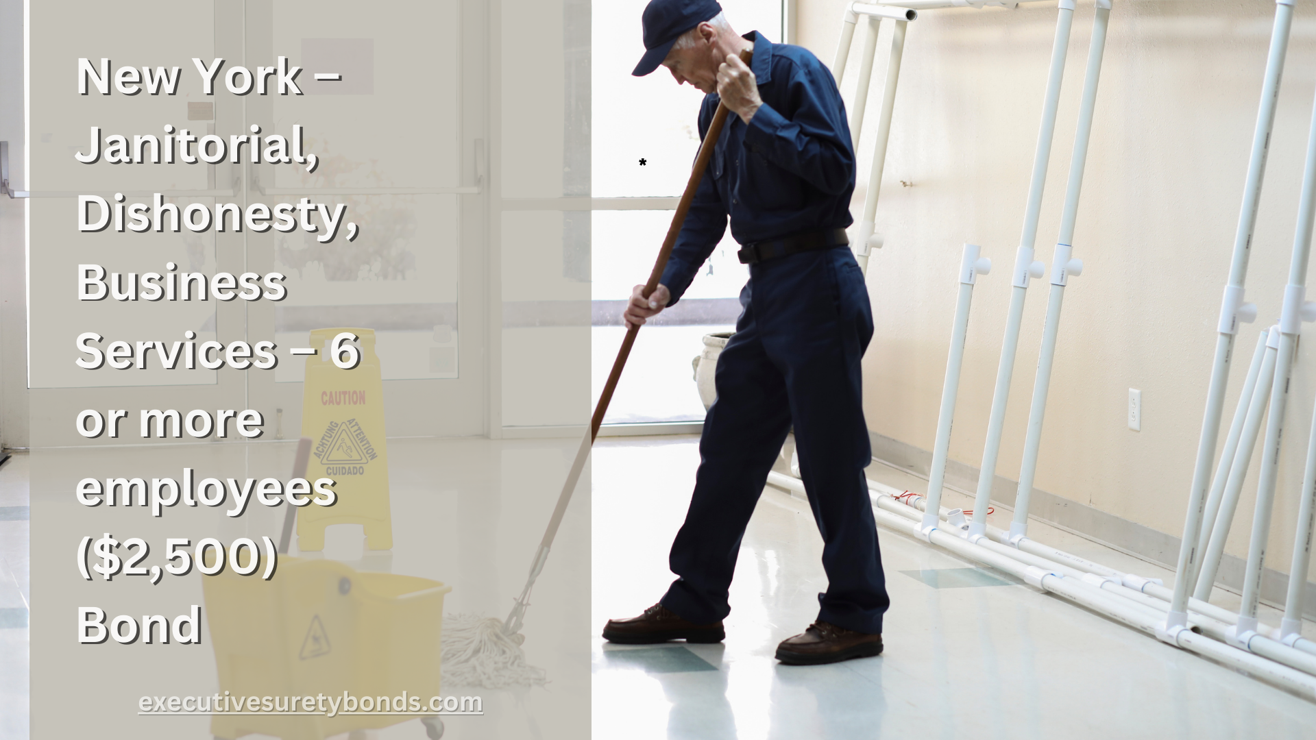 New York – Janitorial, Dishonesty, Business Services – 6 or more employees ($2,500) Bond