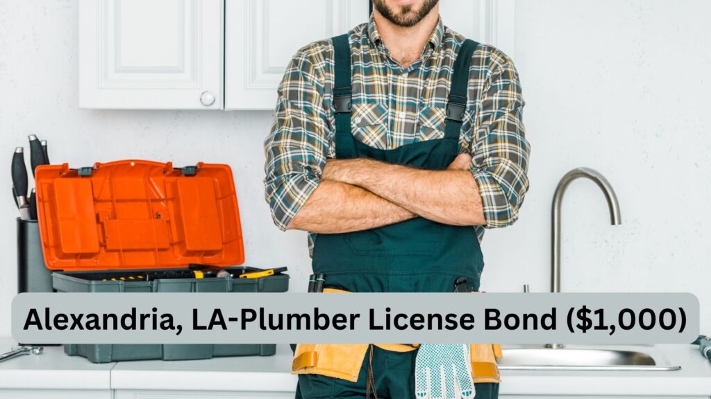 Alexandria, LA-Plumber License Bond ($1,000)