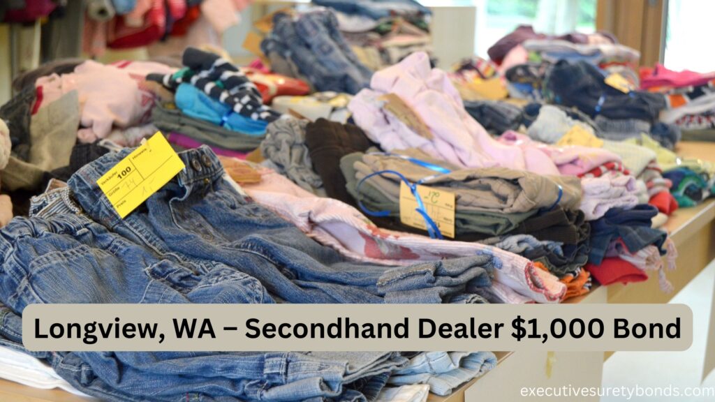 Longview, WA – Secondhand Dealer $1,000 Bond
