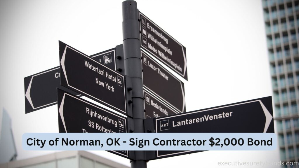 City of Norman, OK - Sign Contractor $2,000 Bond