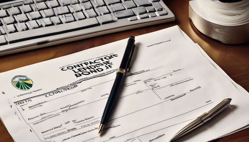 contractor license bond application