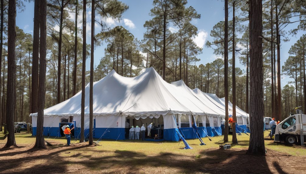 compliance ensures safe tent erection