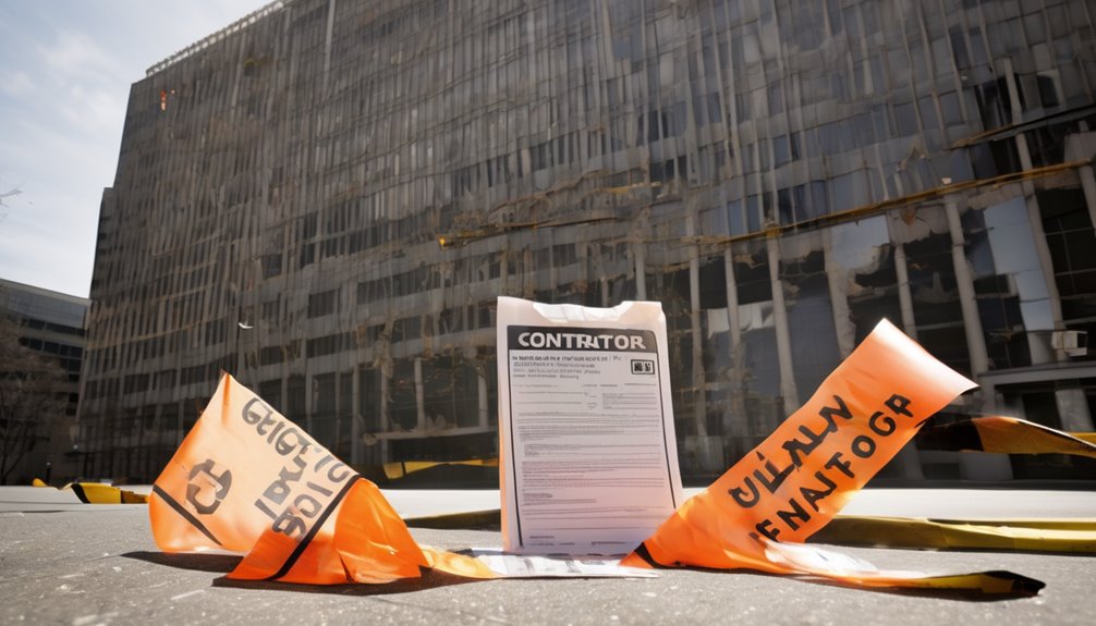 contractor obligation failure steps