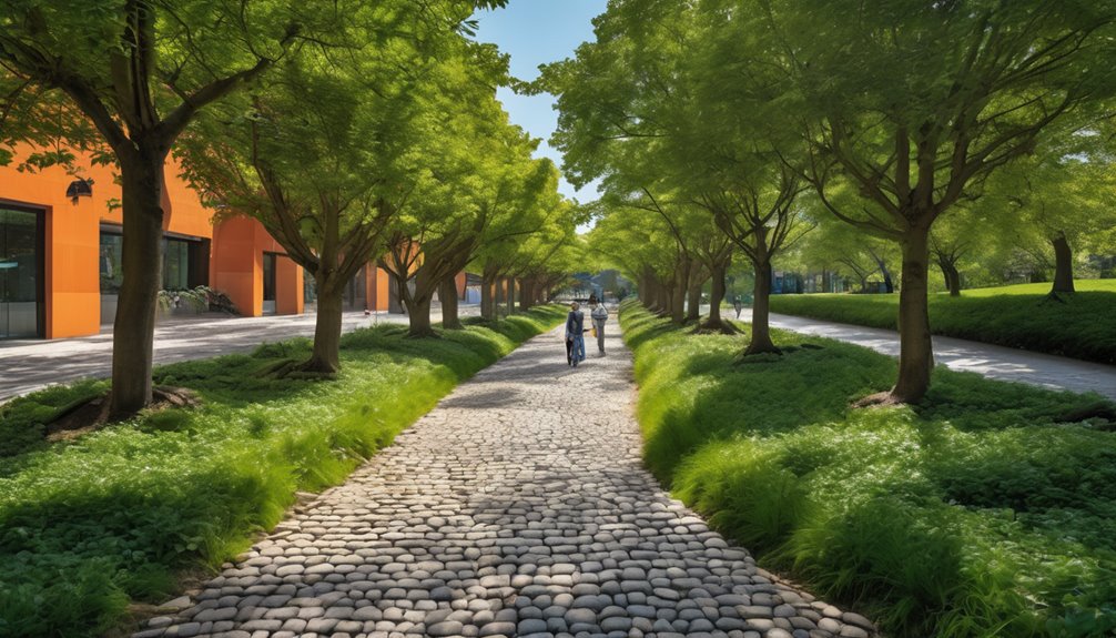 drain laying and pathways integration