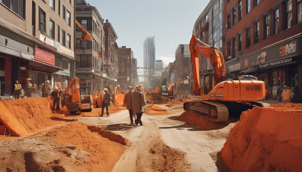 drain laying public access issues