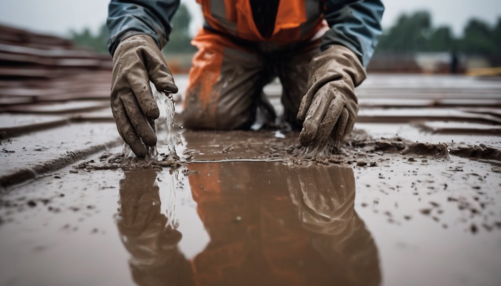layer for water drainage
