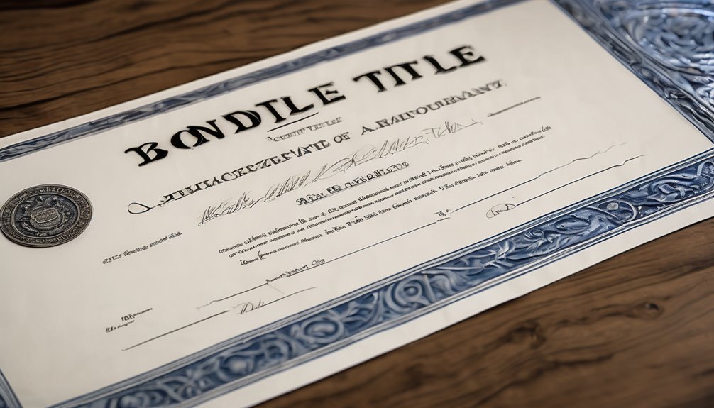 obtaining a title bond