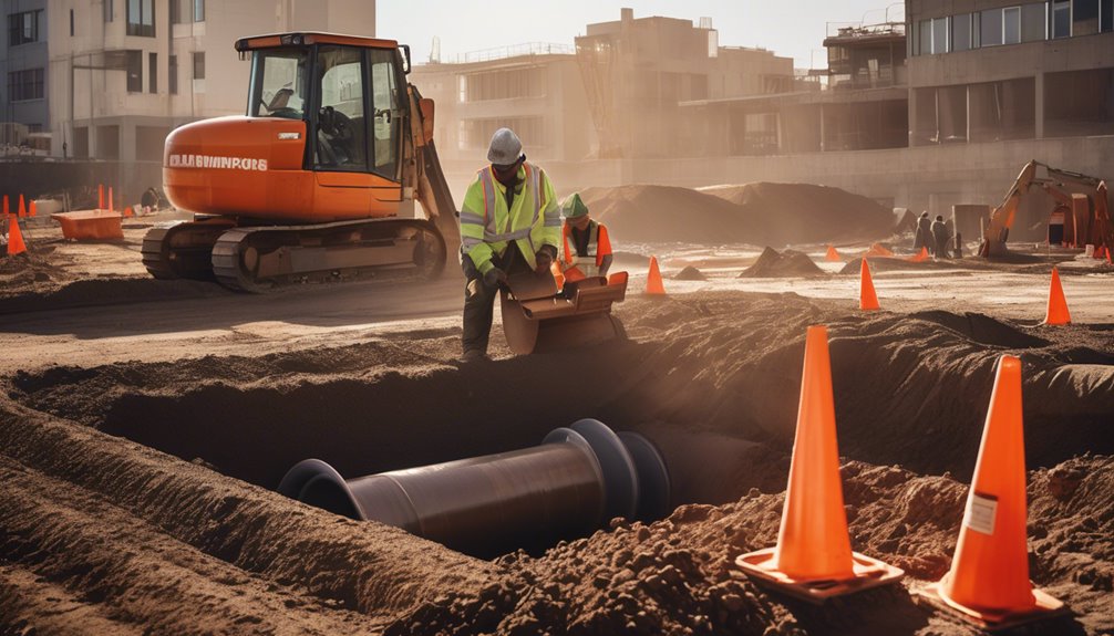 plumbing work right of way