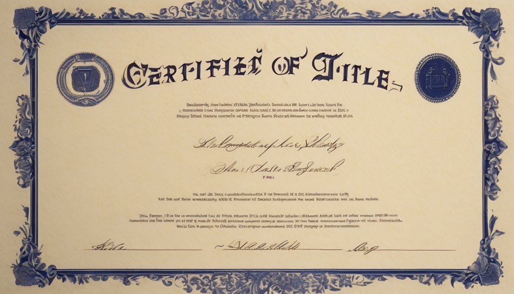 proof of ownership document