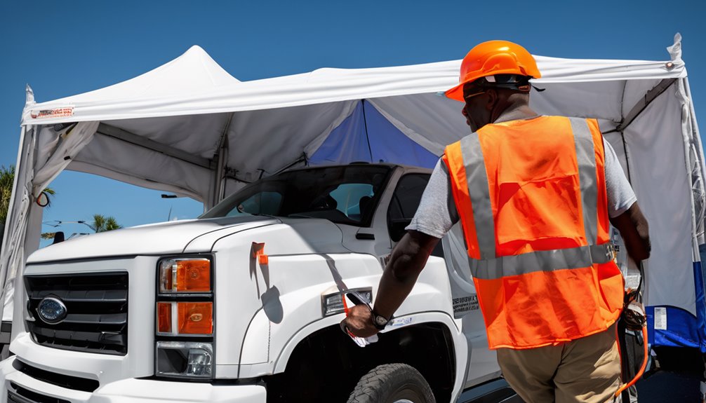 tent contractor bond compliance