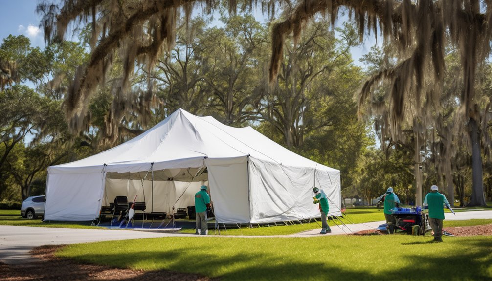 tent erection regulations sanford