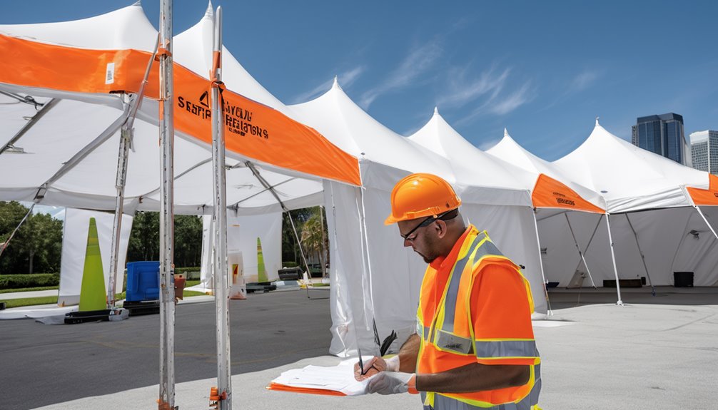 tent installation compliance regulations