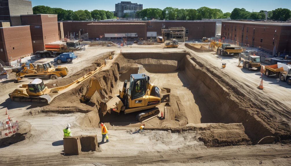 caisson construction project difficulties